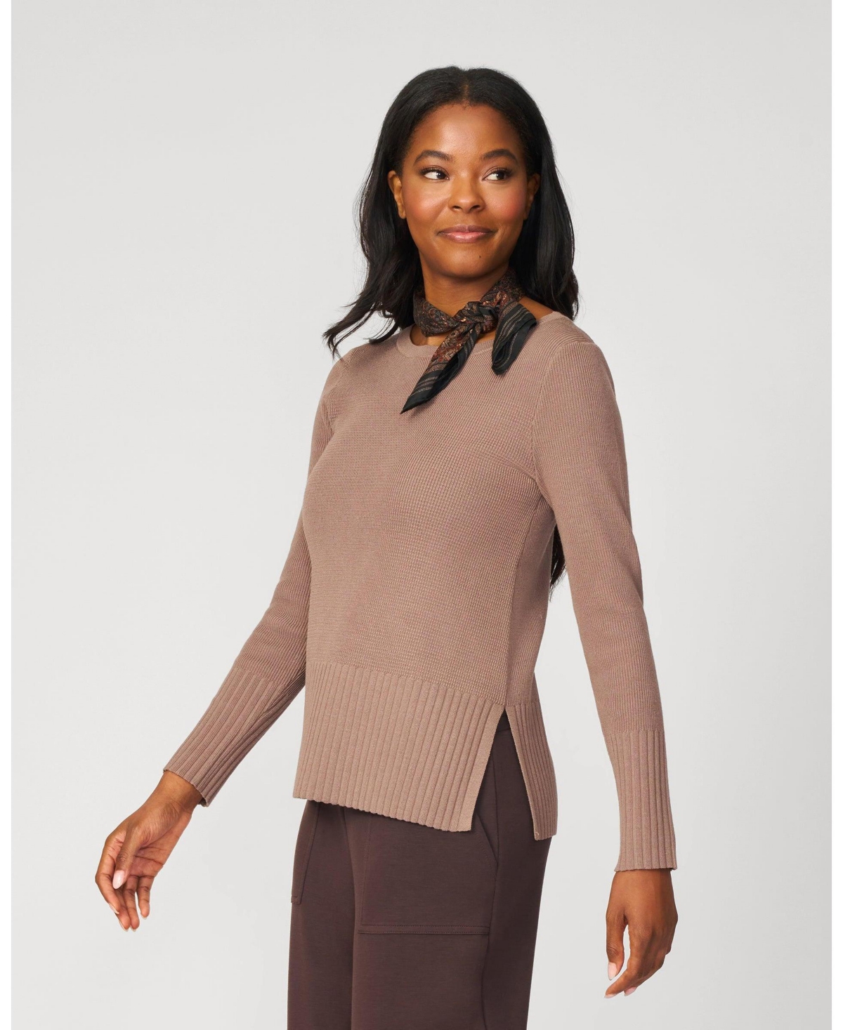 Cable & Gauge Women's Minimalist Midweight Tunic Sweater