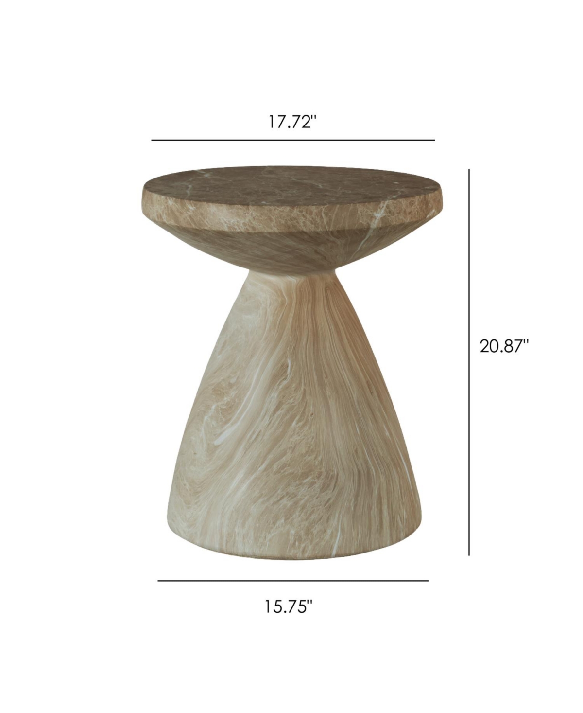 Streamdale Furniture Cement Outdoor Accent Table