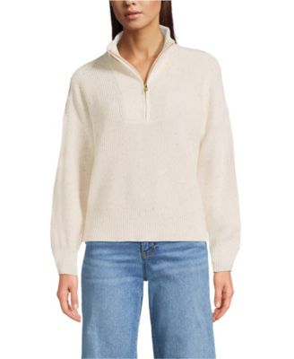 Women's Petite Drifter Shaker Wedge Quarter Zip Sweater