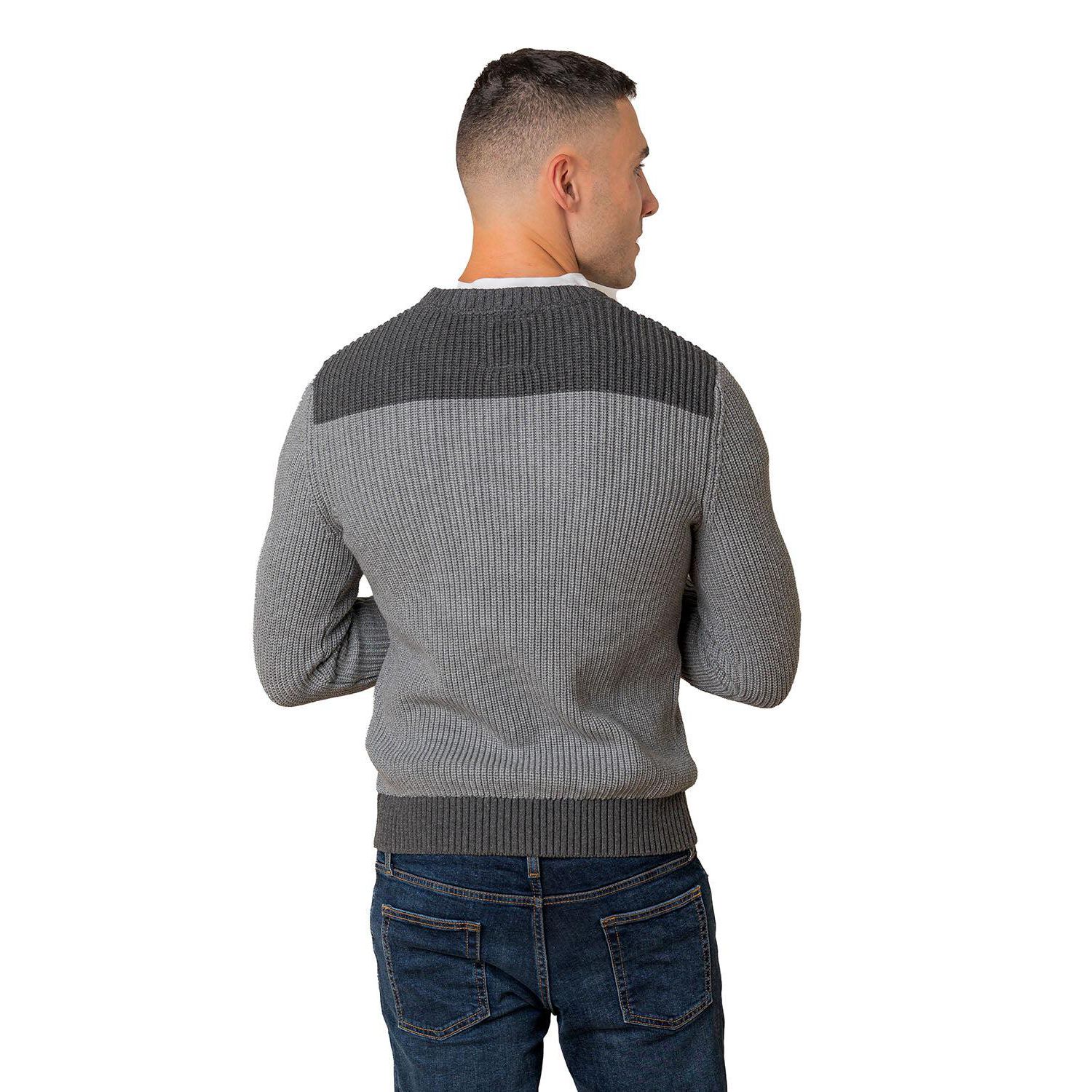 Men's Hope and Henry Organic Crew Neck Shoulder Detail Sweater