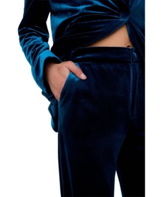 Women's Valerie Straight Leg Velvet Trouser