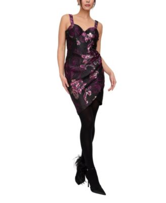 Women's Derry Floral Lurex Jacquard Midi Dress