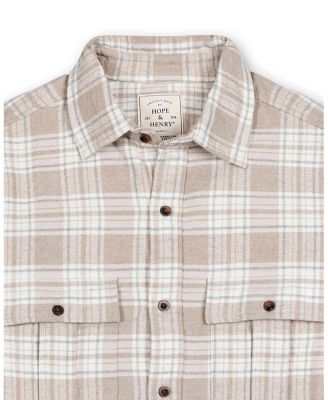 Men's Organic Flannel Double Pocket Button Down Shirt