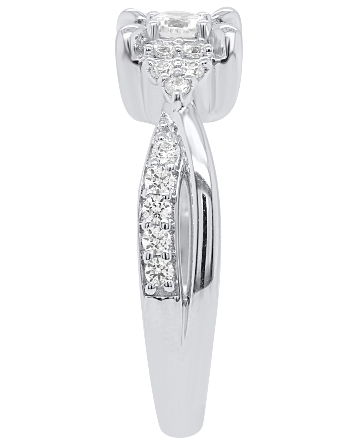 Forever Grown Diamonds Diamond Ring (1/2 Ct. T.w.) In Sterling Silver White Rhodium In Metallic