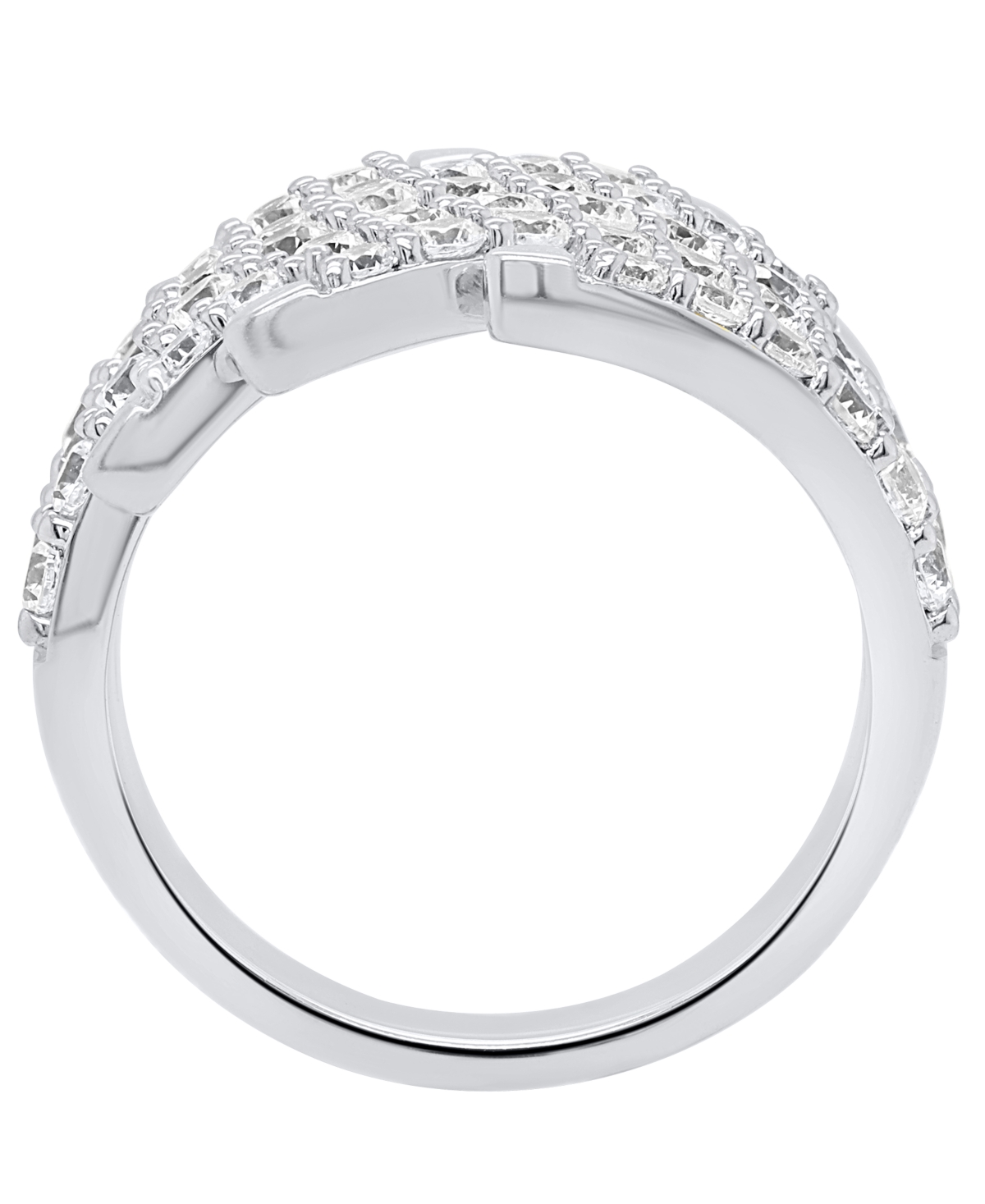 Forever Grown Diamonds Lab-Grown Diamond Ring (2.ct. t.w.) in 14K Gold Plated Sterling Silver