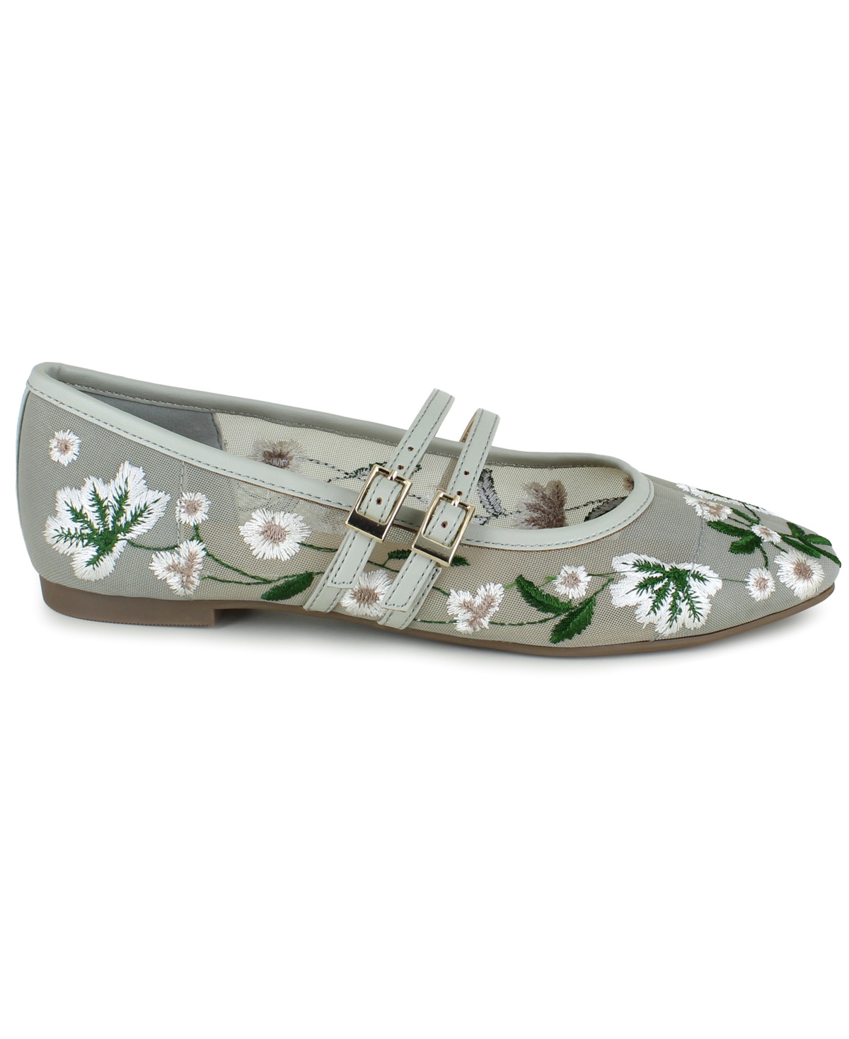 Kenneth Cole Reaction Malibu Nites Mary-jane Ballet Flat In Gray