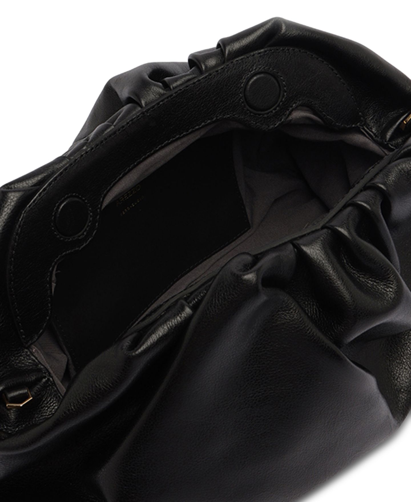 Женская сумка Arezzo Elizabeth Medium Leather Snap Button Handbag, цвет: Чёрный — фото 4