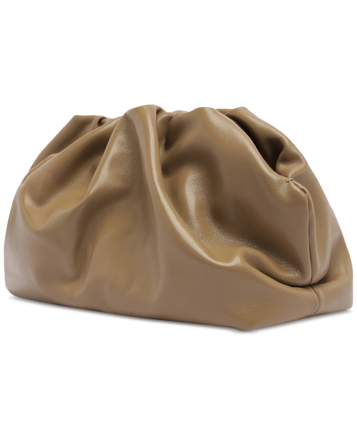 Arezzo Elizabeth Mini Leather Snap Button Handbag In Brown