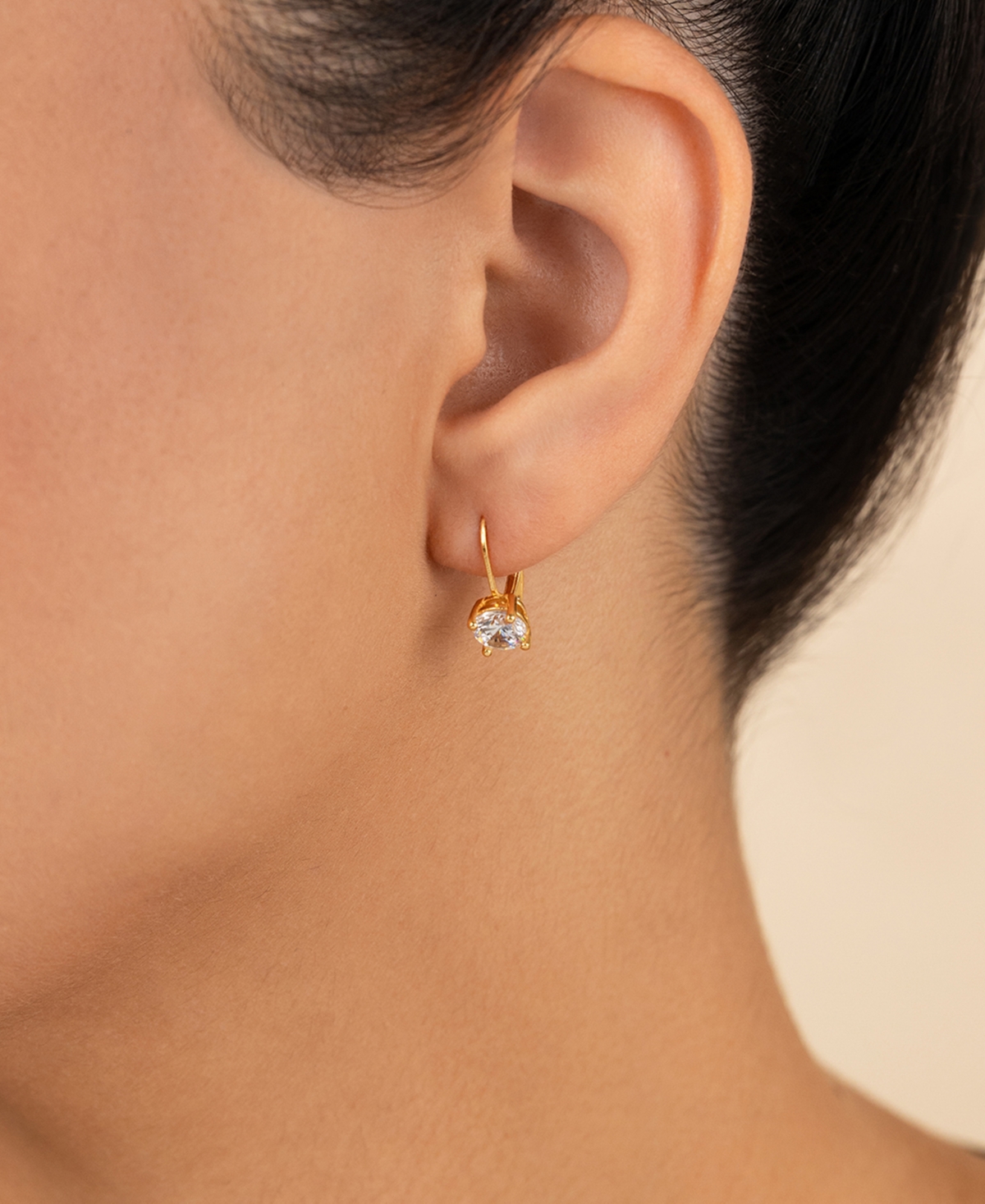 Sterling Forever Sterling Silver Round Cut French Clip Earrings