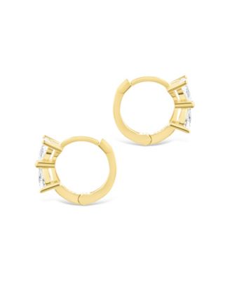 Sterling Silver Ravenna CZ Micro Hoop Earrings