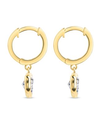 Sterling Silver Lizzy CZ Heart Drop Earrings