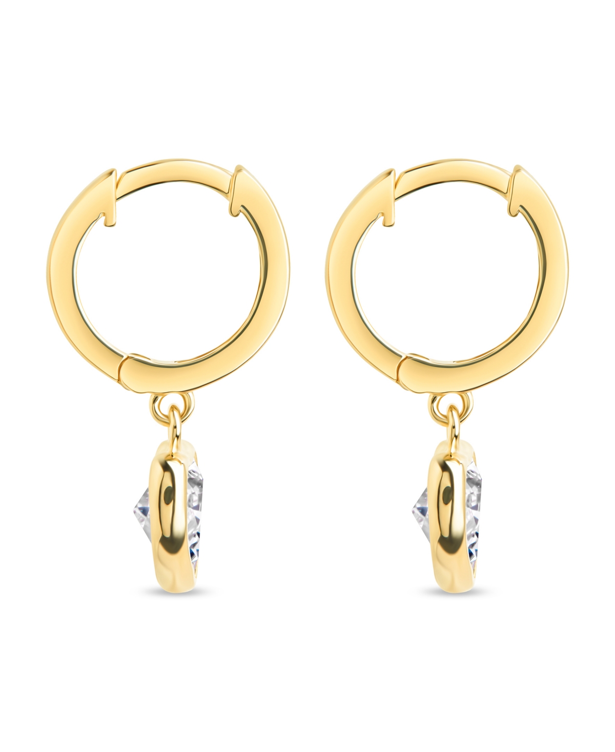 Sterling Forever Sterling Silver Lizzy Cz Heart Drop Earrings