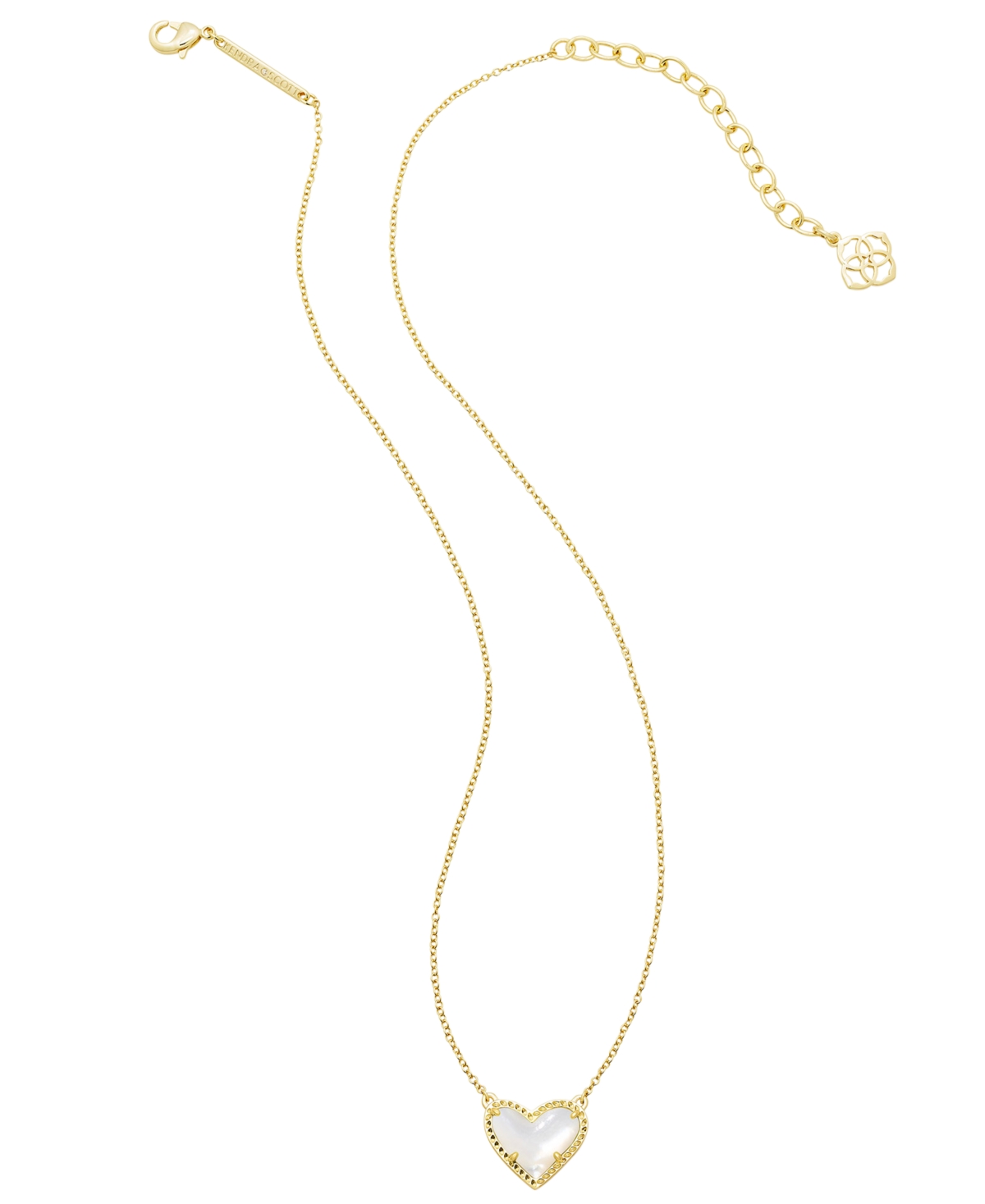 Kendra Scott 14k Gold-plated Gemstone Heart Pendant Necklace, 15" + 2" Extender In Gold