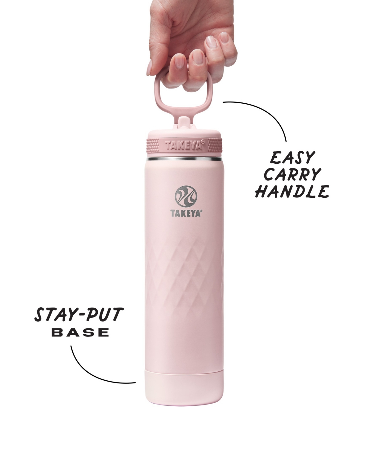 Takeya Sport 22 Oz. Triple-insulated Water Bottle With Spout Lid In Pink