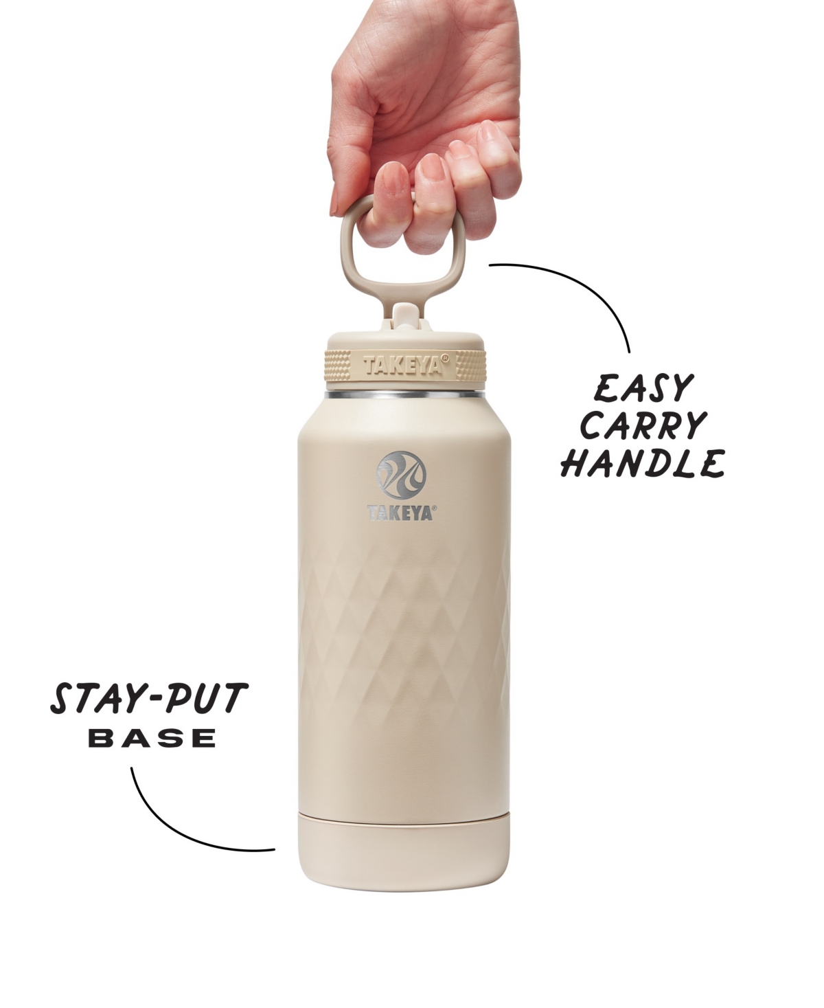 Takeya Sport 32 Oz. Triple-insulated Water Bottle With Straw Lid In Brown