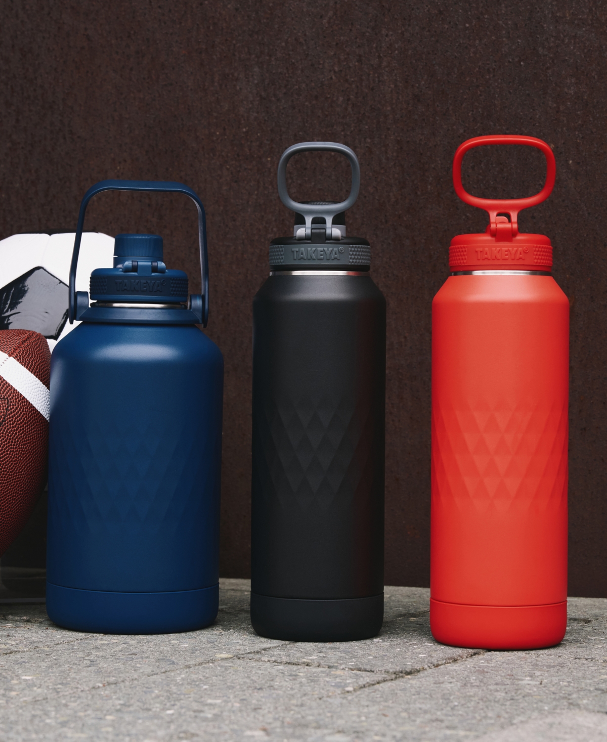 Takeya Sport 40 Oz. Triple-insulated Water Bottle With Spout Lid In Black