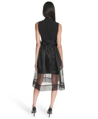 Women's Mock Neck Sleeveless Dress