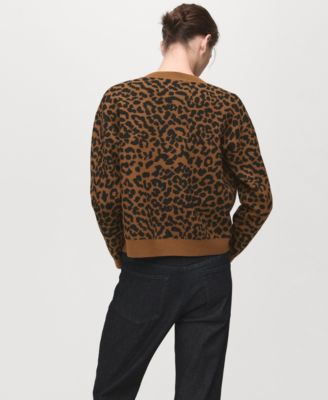 Women's Leopard Knit Cardigan