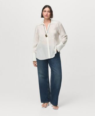 Women's Patches Lyocell Shirt