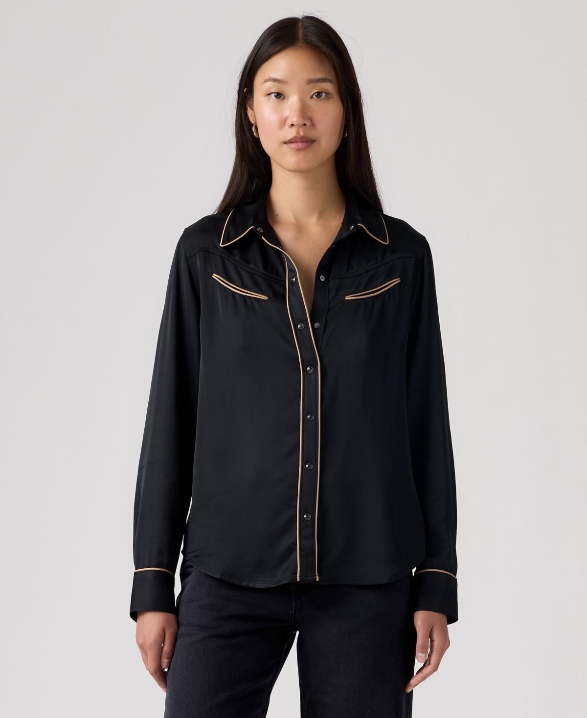 Levi's Women's Bradie Archival Long Sleeve Shirt In Brown