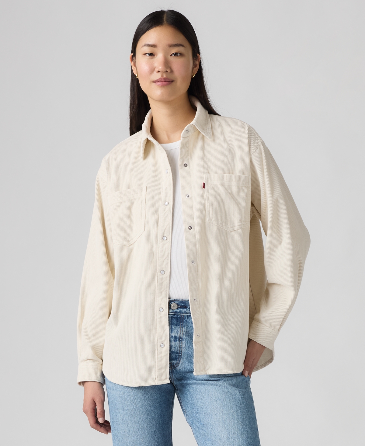 Levi's Women's Iris Long Sleeve Overshirt In White