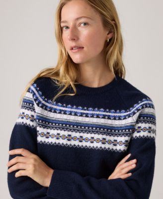 Women's Lou Fair Isle Crewneck Sweater Macy's Exclusive
