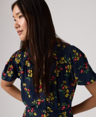 Premium Women's Rosa Short Sleeve Midi Dress