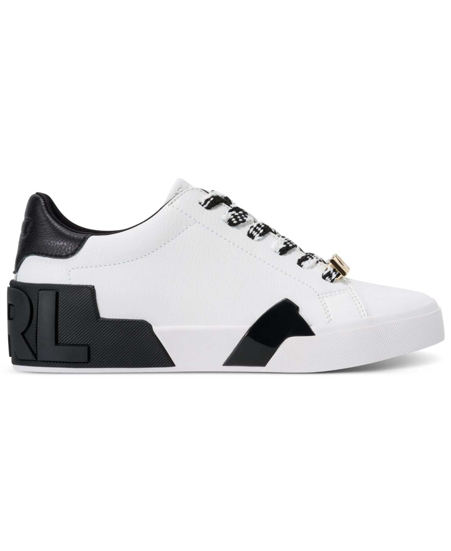 Женские кроссовки KARL LAGERFELD PARIS Melora Lace-Up, цвет: Яркий белый / Чёрный — фото 2