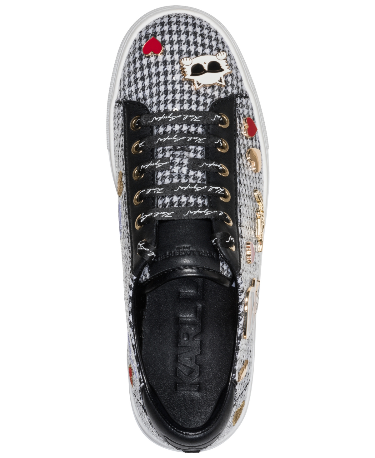 Karl Lagerfeld Paris Women's Cate Pins Lace Up Sneakers