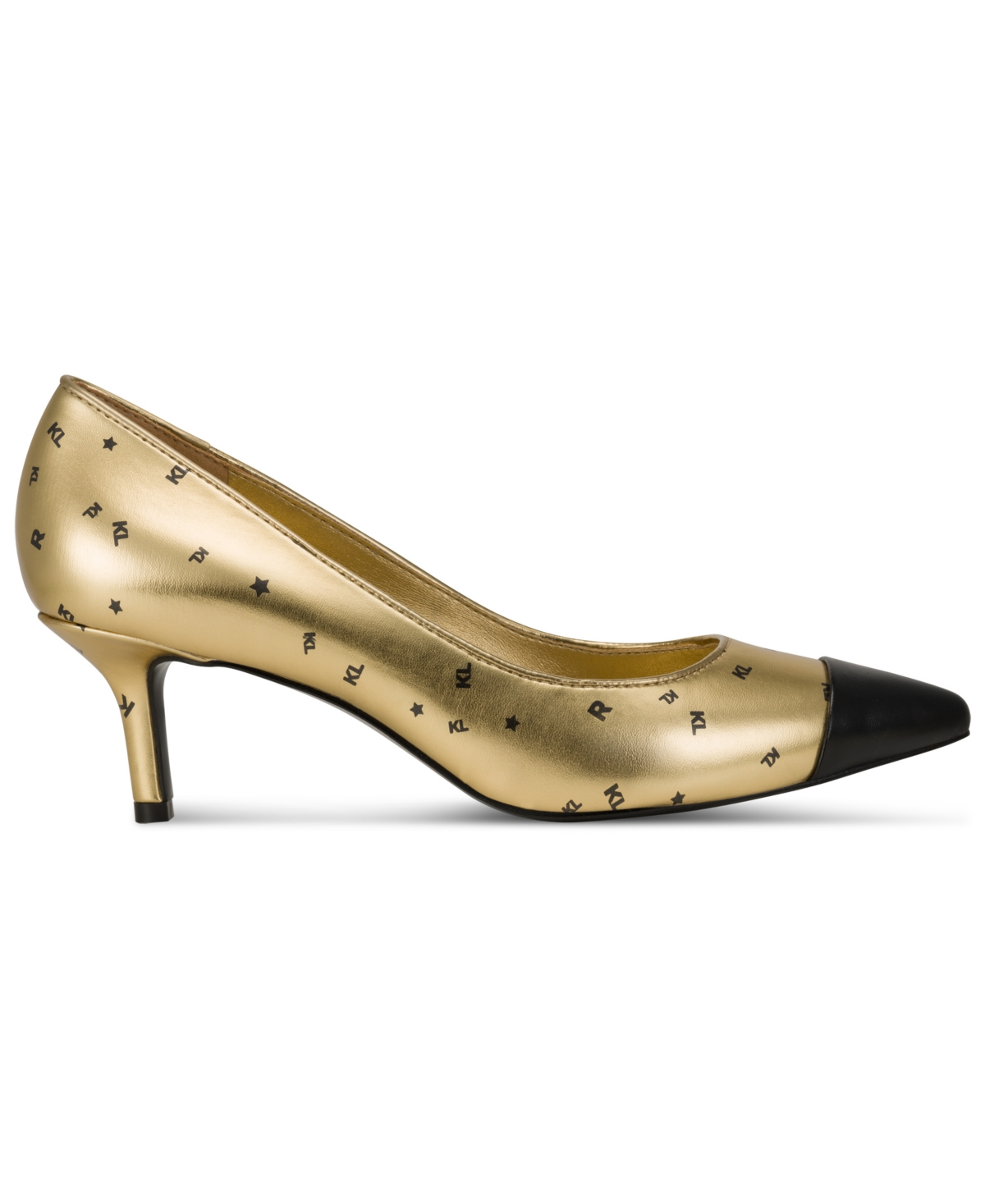 Karl Lagerfeld Women's Riaz Mid Pumps In Gold