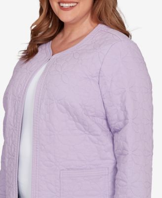 Plus Size Hilton Head Floral Quilted Patchwork Jacket