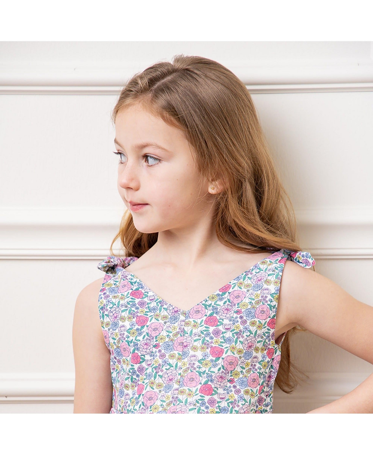 Hope & Henry Toddler Girls Sleeveless Bow Shoulder Swing Dress