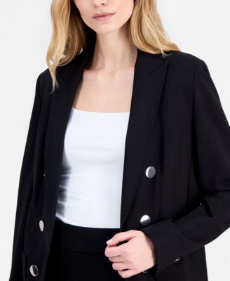 Women's Compression Faux Double-Breasted Jacket 