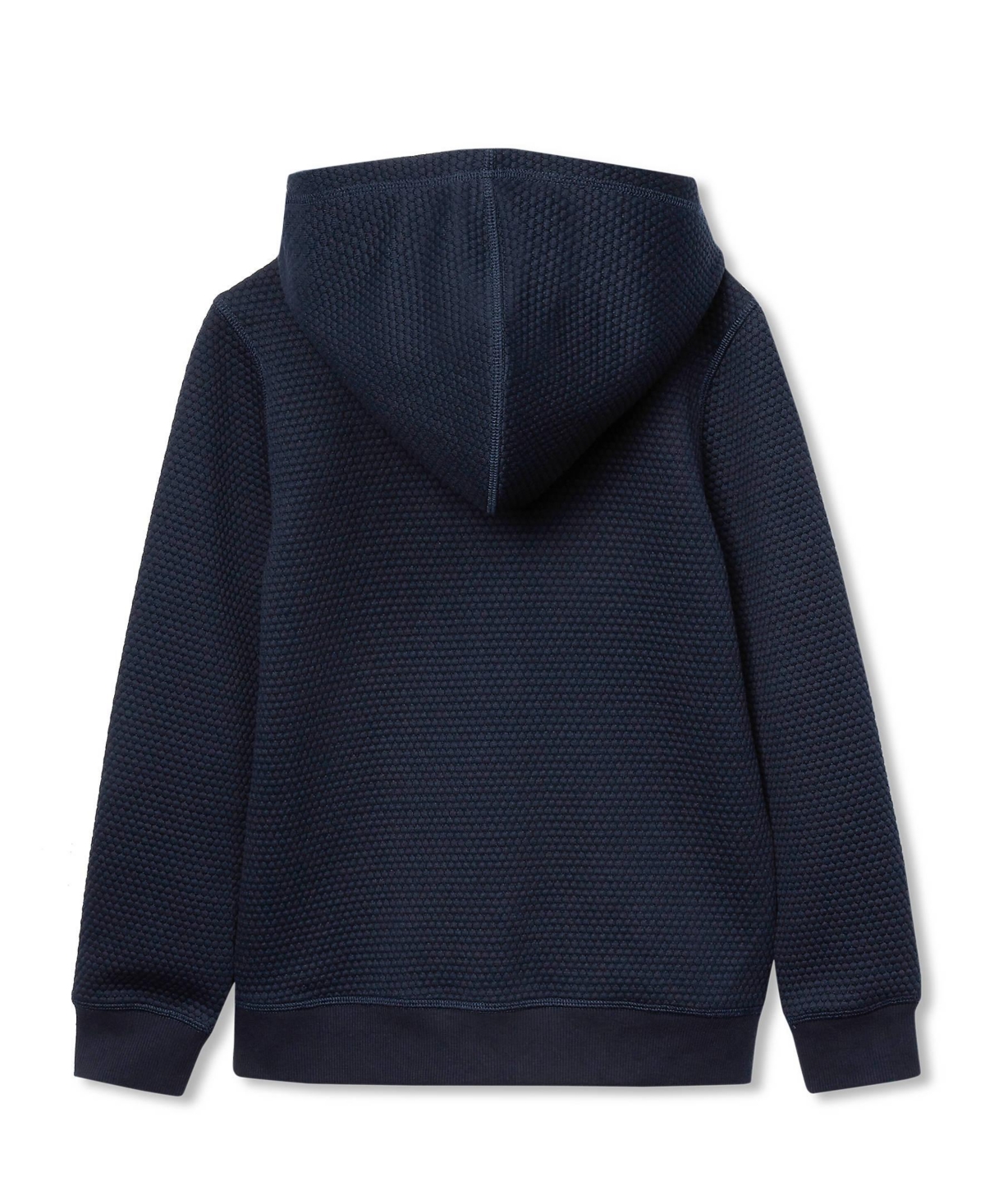 Lands' End Boys Texture Knit Zip Up Hoodie