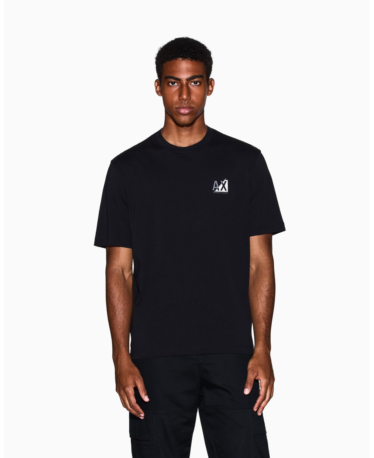 Мужская футболка A|X Armani Exchange AX Badge, цвет: Чёрный — фото 1