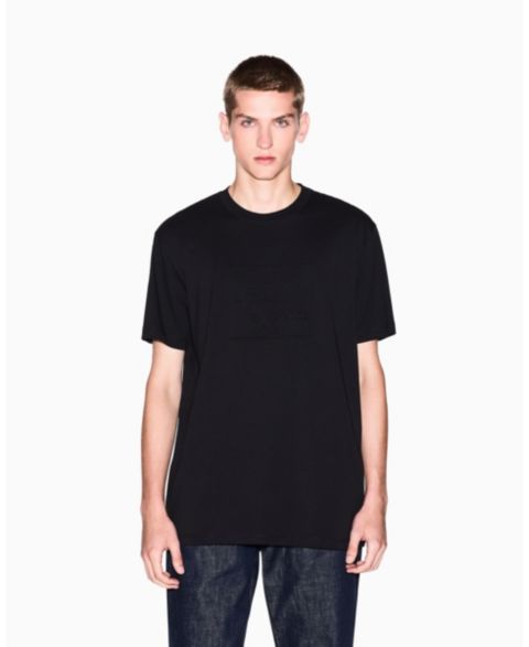 Мужская футболка A|X Armani Exchange Tonal Grid Box Graphic, цвет: Чёрный