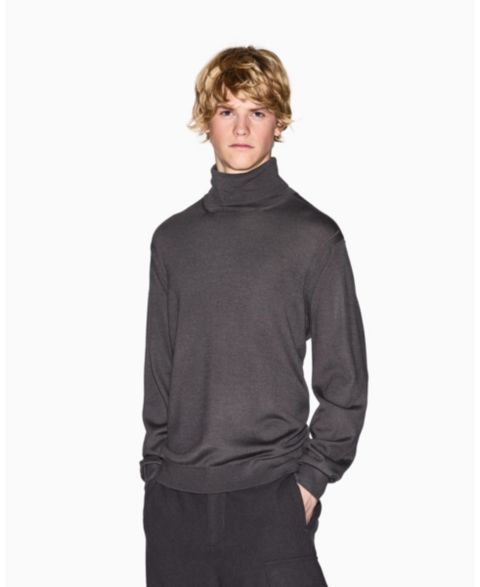 Мужской свитер A|X Armani Exchange Cozy Lab Wool Turtleneck, цвет: Тёмный серый