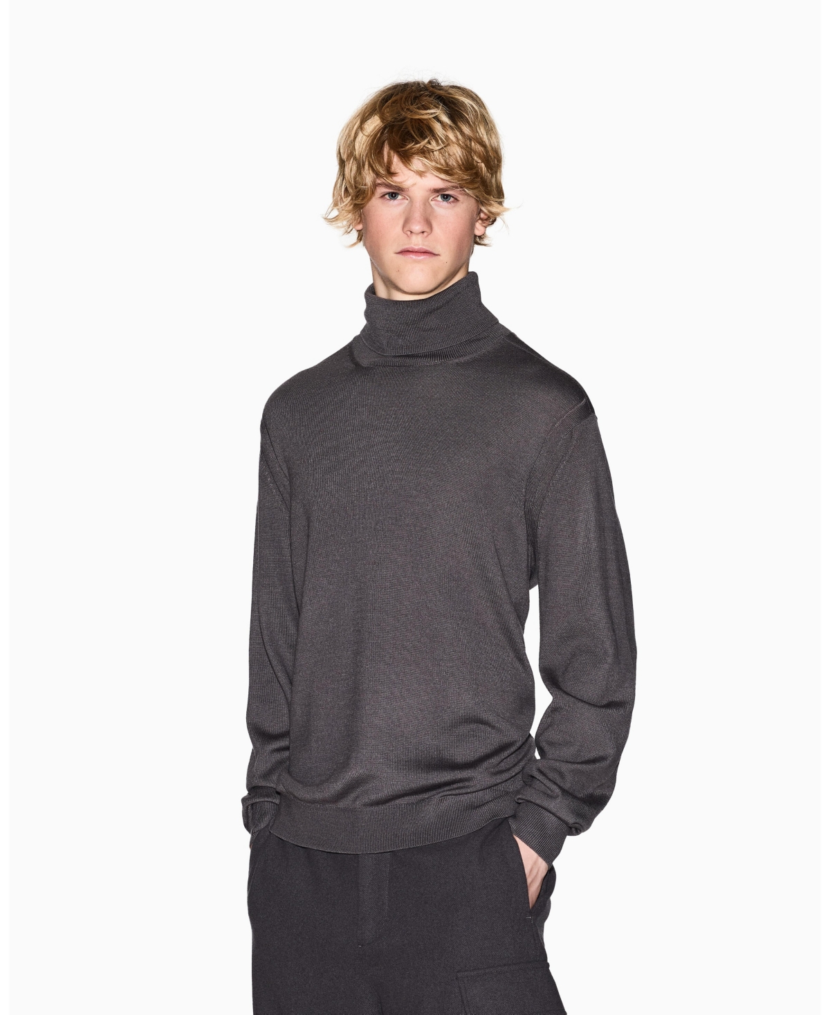 A|X Armani Exchange Men's Cozy Lab Wool Turtleneck Sweater