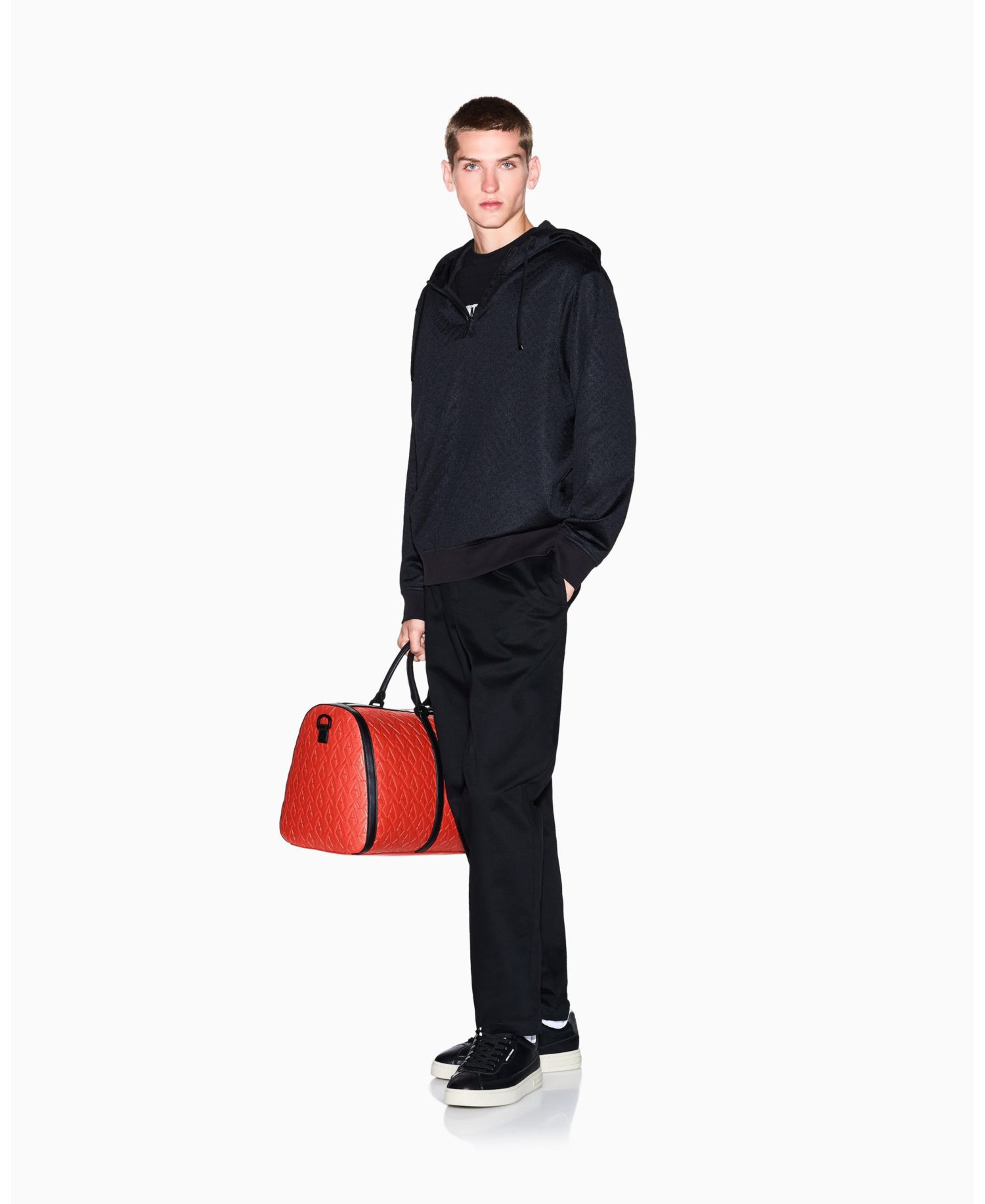 Men's Jacquard Allover Logo Hoodie