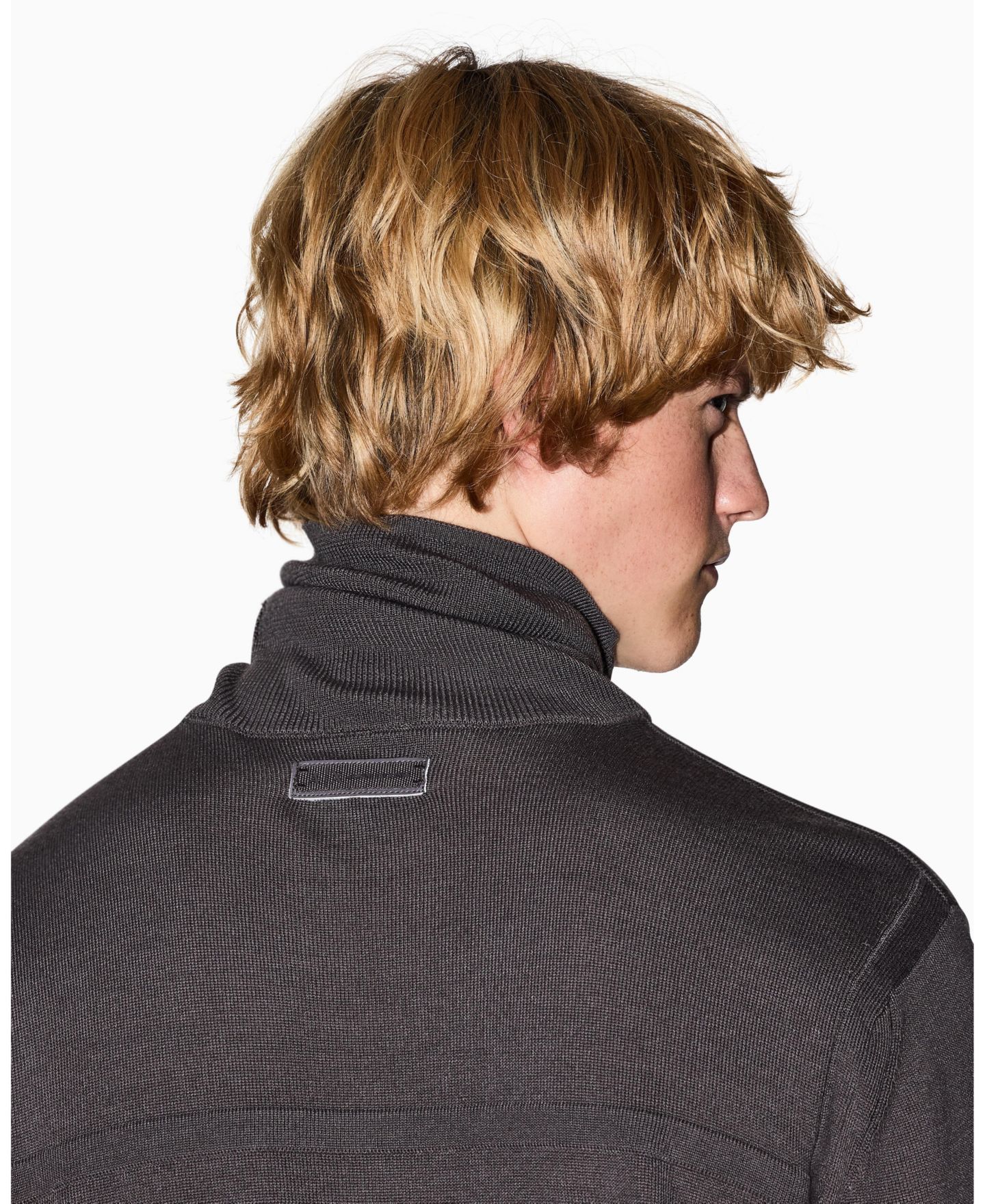 Мужской свитер A|X Armani Exchange Cozy Lab Wool Turtleneck, цвет: Тёмный серый — фото 3
