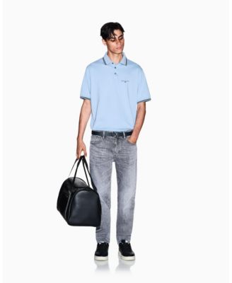 Men's Jersey Collar Tipping Polo Shirt