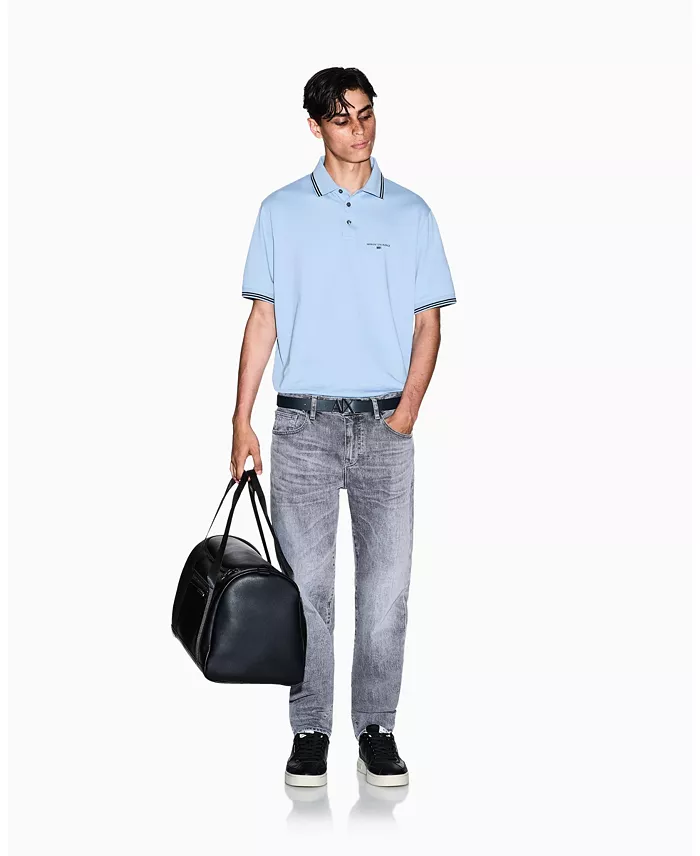 Men's Jersey Collar Tipping Polo Shirt - thumbnail 4