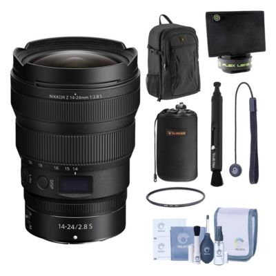 Nikkor Z 14-24mm f/2.8 S Lens Lightweight Compact 200 Camera Backpack Adjustable Flexible Lens Shade For Any SLR Lens NC UV Filter