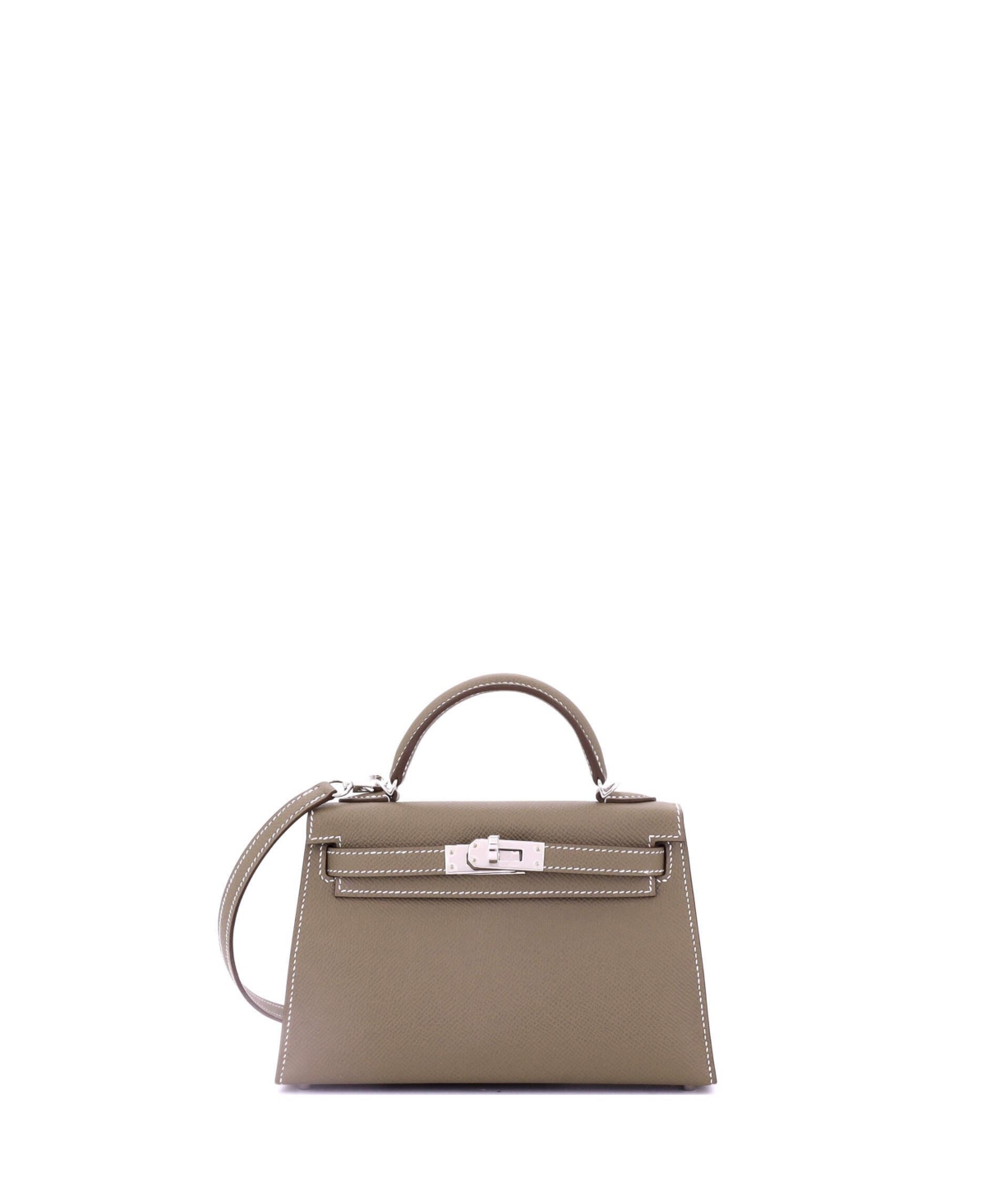Pre-Owned Hermes Kelly Handbag Epsom with Palladium Hardware