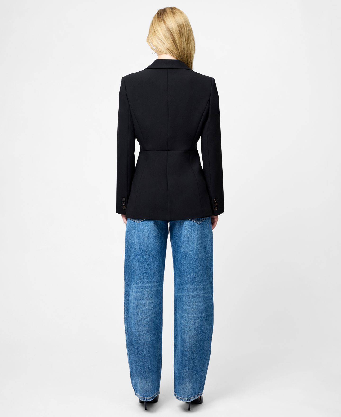 Женская куртка French Connection Azra Twill Long-Sleeve Jacket, цвет: Чёрный — фото 6