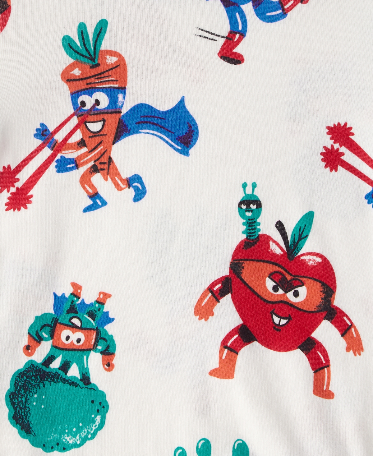 Carter's Boys Toddler 2T-5T 4-Piece Veggies Loose Fit Long-Sleeve Top and Pants Pajama Set