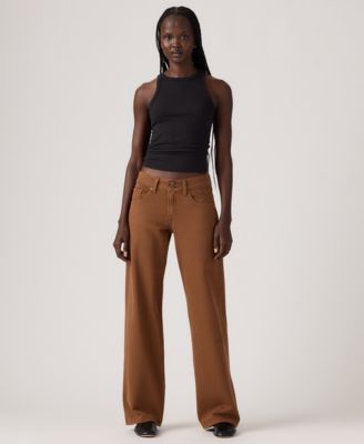 Women's Super-Low Double-Button Relaxed-Fit Denim Jean