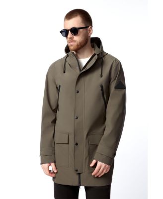 Men's Banks | Hooded Drawstring Raincoat