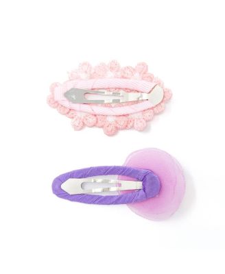 Girls 2pc Hair Clip Set - Tulle Bloom Petals
