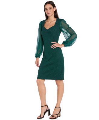R & M Richards - Women's Long-Sleeve Sheath Dress